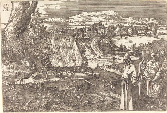 Landscape with the Cannon by Albrecht Dürer (German, 1471 - 1528), 16X12"(A3)Poster Print