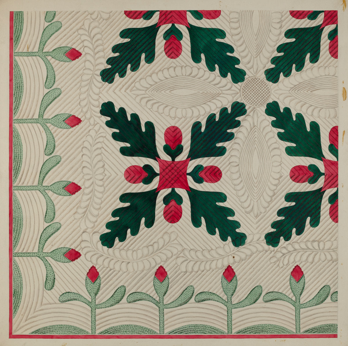 Quilt by Dorothy Posten (American, active c. 1935), 16X12"(A3)Poster Print