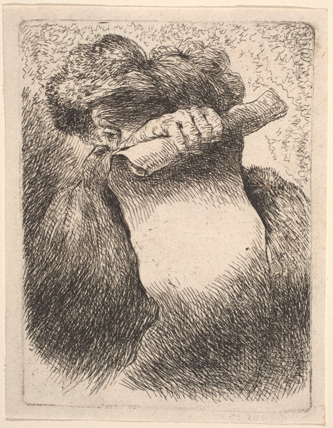 Man with a Scroll by Giovanni Benedetto Castiglione (Italian, 1609  - 1664), 16X12"(A3)Poster Print