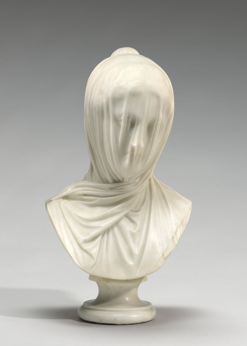 c. 1863 by Italian 19th Century, possibly after a model by Giuseppe Croff (Veiled Bust ("The Veiled Nun")), 16X12"(A3)Poster Print