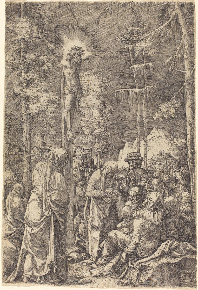 The Large Crucifixion by Albrecht Altdorfer (German, 1480 or before - 1538), 16X12"(A3)Poster Print