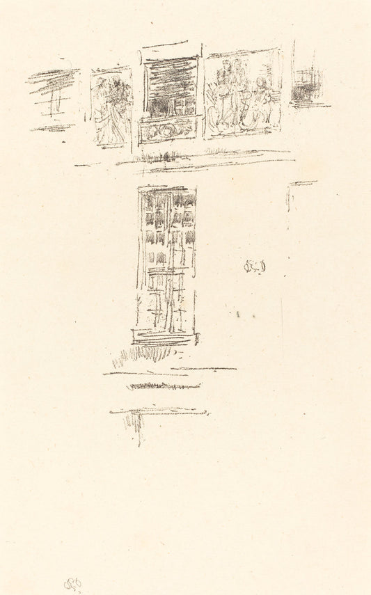 Hôtel Colbert, Windows by James McNeill Whistler (American, 1834 - 1903), 16X12"(A3)Poster Print
