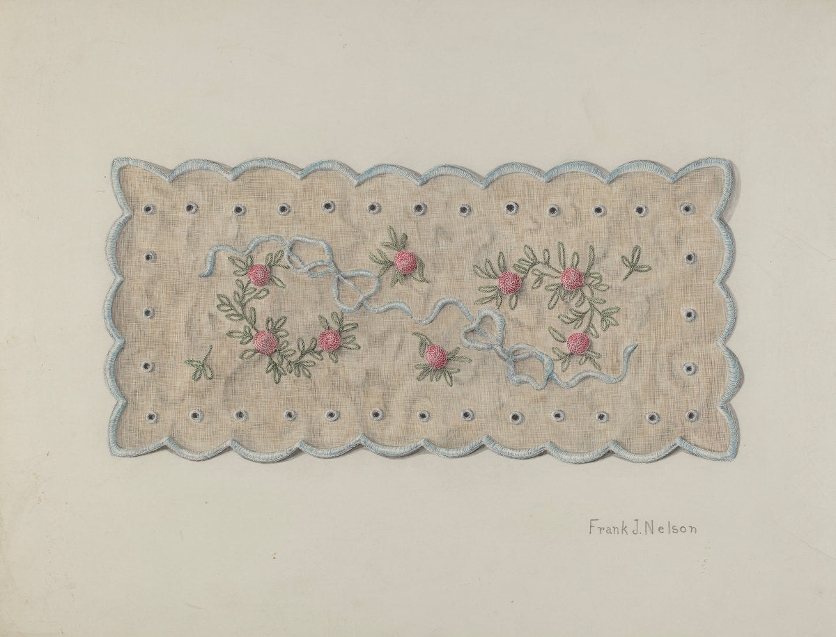 Pin Cushion Doily by Frank Nelson (American, active c. 1935), 16X12"(A3)Poster Print