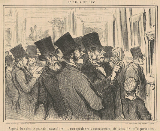 Aspect de salon le jour de l'ouverture ... by Honoré Daumier (French, 1808 - 1879), 16X12"(A3)Poster Print