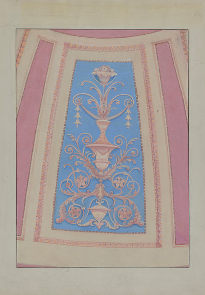 Plaster Ornament by Vera Van Voris (American, active c. 1935), 16X12"(A3)Poster Print