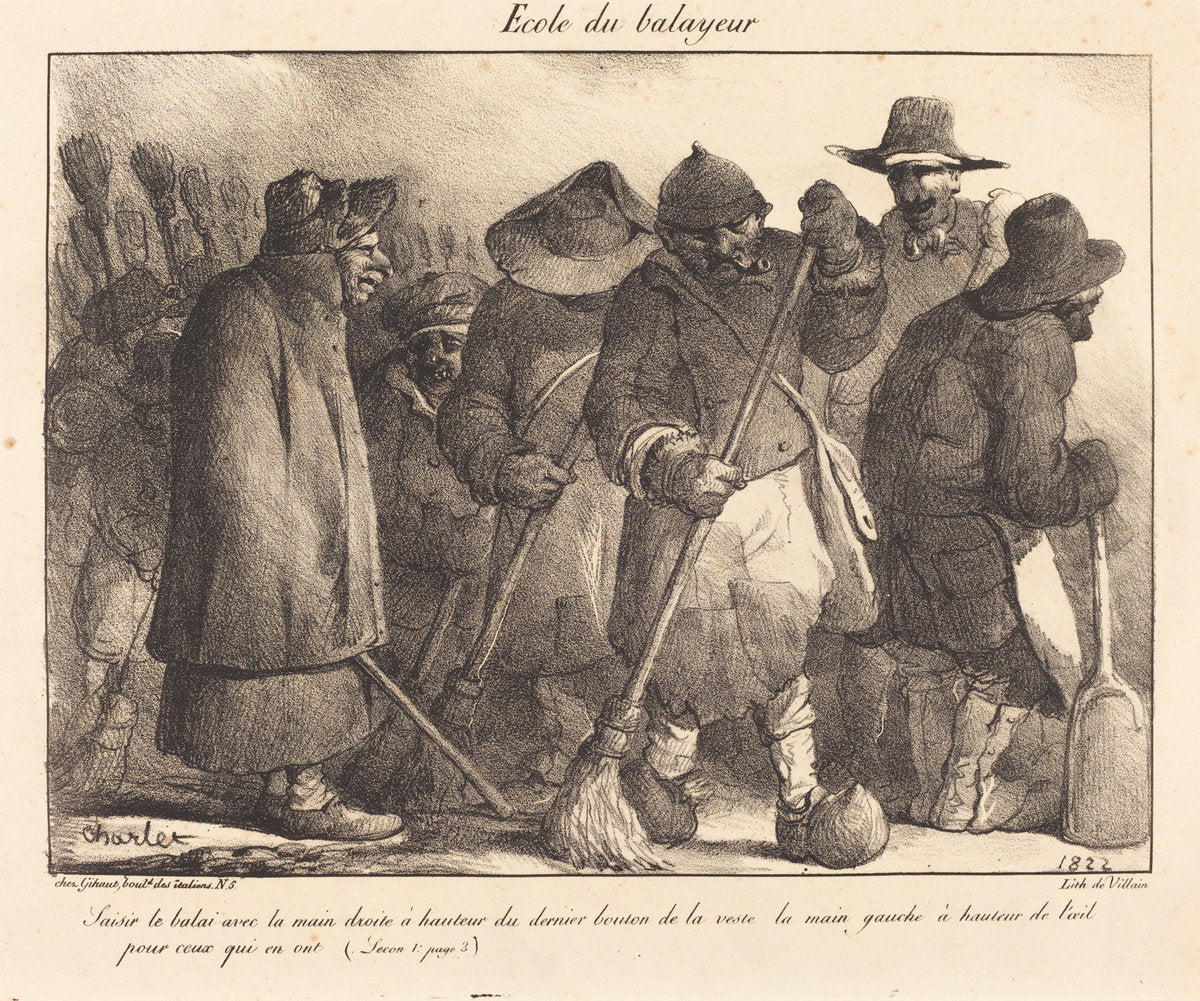 Ecole du balayeur by Nicolas-Toussaint Charlet (French, 1792 - 1845), 16X12"(A3)Poster Print