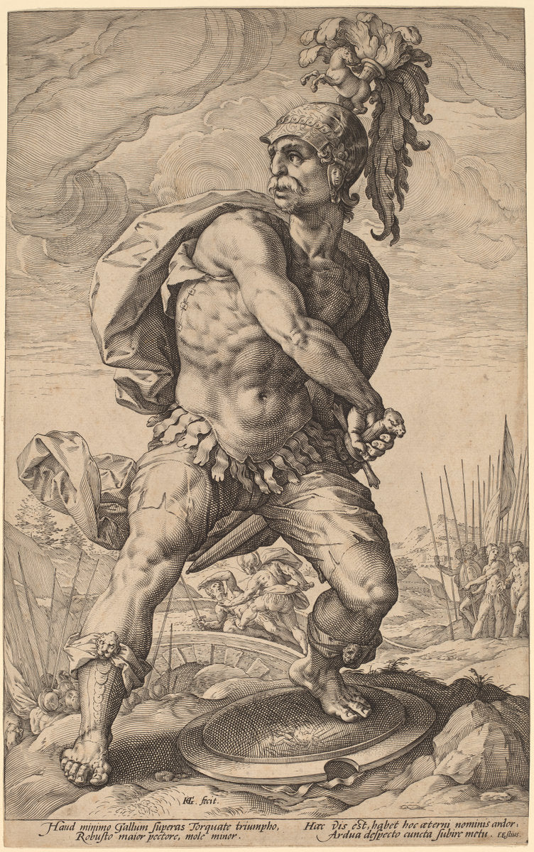 Titus Manlius Torquatus by Hendrik Goltzius (Dutch, 1558 - 1617), 16X12"(A3)Poster Print