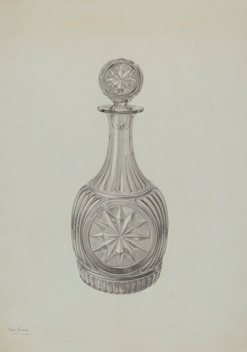 Decanter by Charles Caseau (American, active c. 1935), 16X12"(A3)Poster Print