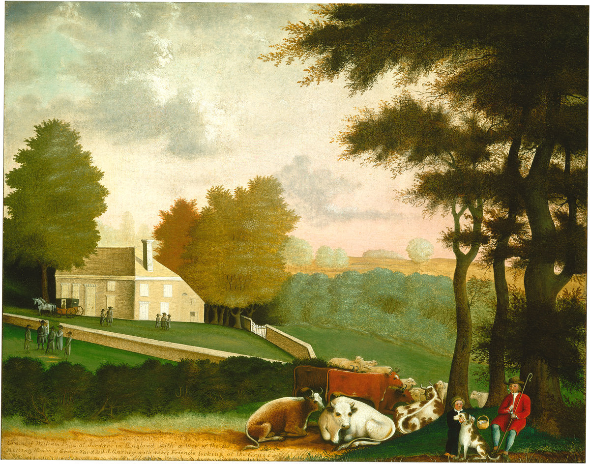 The Grave of William Penn by Edward Hicks (American, 1780 - 1849), 16X12"(A3)Poster Print