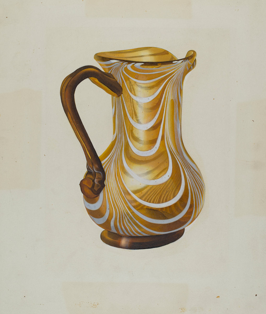 Pitcher by Isidore Steinberg (American, active c. 1935), 16X12"(A3)Poster Print