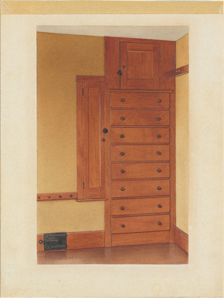Built-in Cupboard and Drawers by Alfred H. Smith (American, active c. 1935), 16X12"(A3)Poster Print