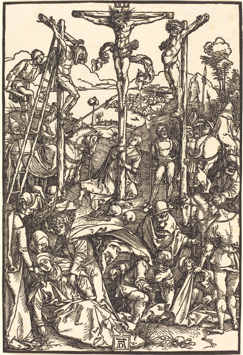 Calvary with the Three Crosses by Albrecht Dürer (German, 1471 - 1528), 16X12"(A3)Poster Print