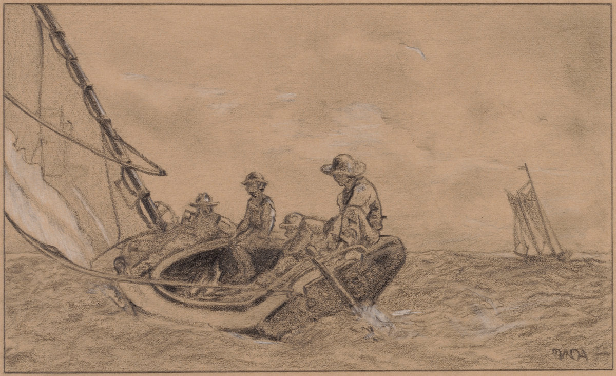 Breezing Up by Circle of Winslow Homer (American, 1836 - 1910), 16X12"(A3)Poster Print