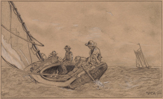 Breezing Up by Circle of Winslow Homer (American, 1836 - 1910), 16X12"(A3)Poster Print