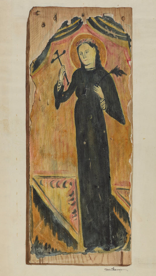 Retablo by Carl O'Bergh (American, 1911 - 1978), 16X12"(A3)Poster Print