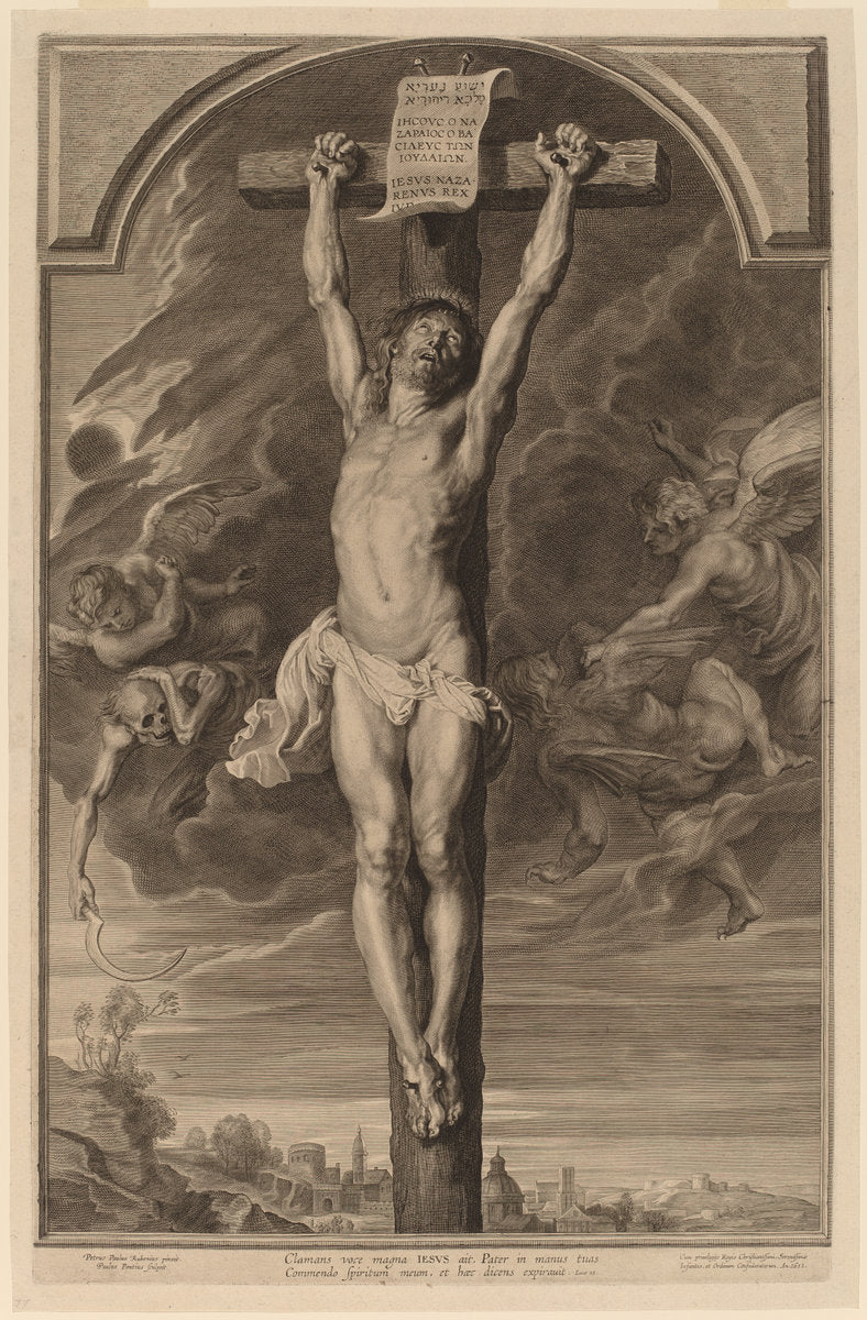 Christ on the Cross by Paulus Pontius, after Sir Peter Paul Rubens (Flemish, 1603 - 1658), 16X12"(A3)Poster Print