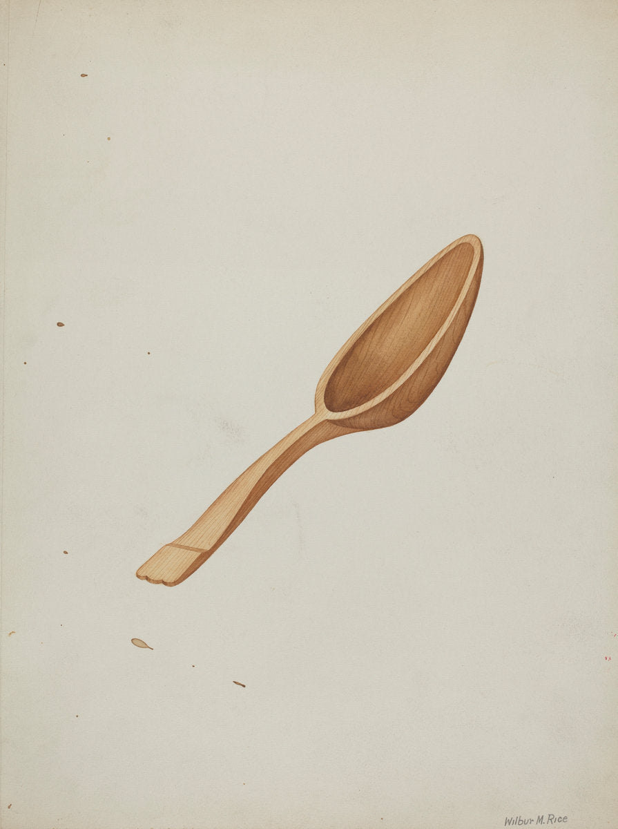 Spoon by Wilbur M Rice (American, active c. 1935), 16X12"(A3)Poster Print
