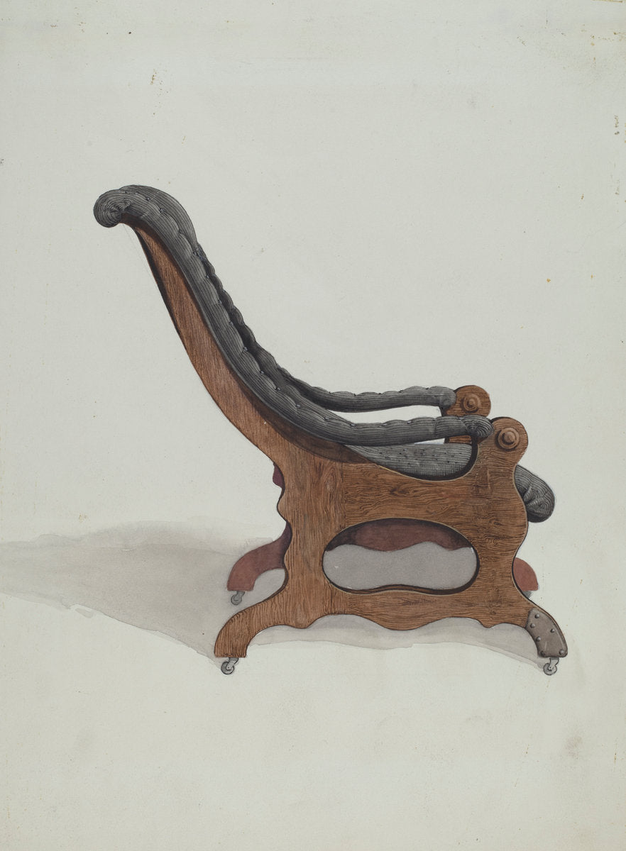 Sleepyhollow Armchair by Dana Bartlett (American, 1882 - 1957), 16X12"(A3)Poster Print