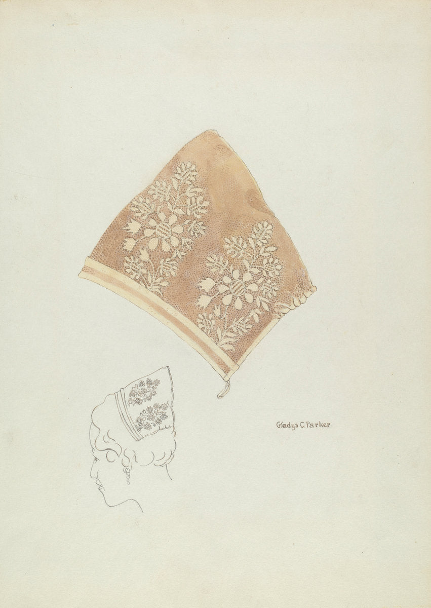 Lace Cap by Gladys C. Parker (American, active c. 1935), 16X12"(A3)Poster Print