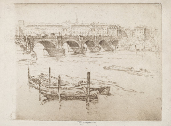 Waterloo Bridge and Somerset House by Joseph Pennell (American, 1857 - 1926), 16X12"(A3)Poster Print