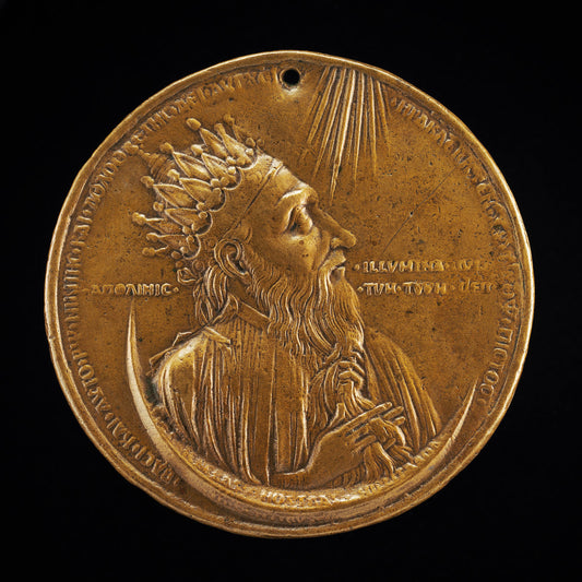 1402/1413 by Parisian 15th Century (Heraclius I, c. 575-641, Roman Emperor 610 [obverse]), 16X12"(A3)Poster Print