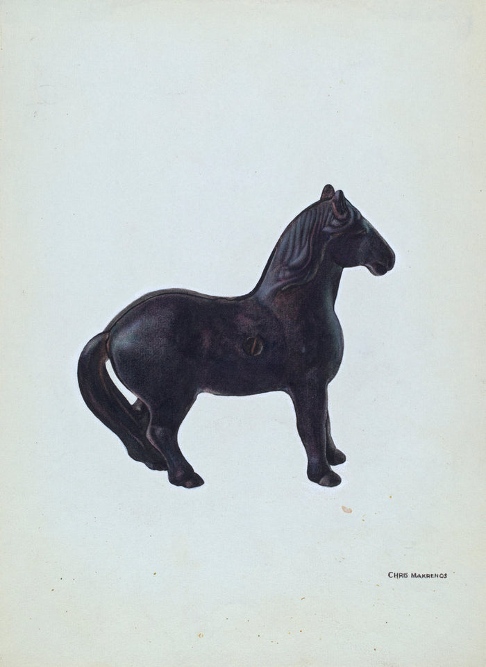 Toy Bank: Horse by Chris Makrenos (American, active c. 1935), 16X12