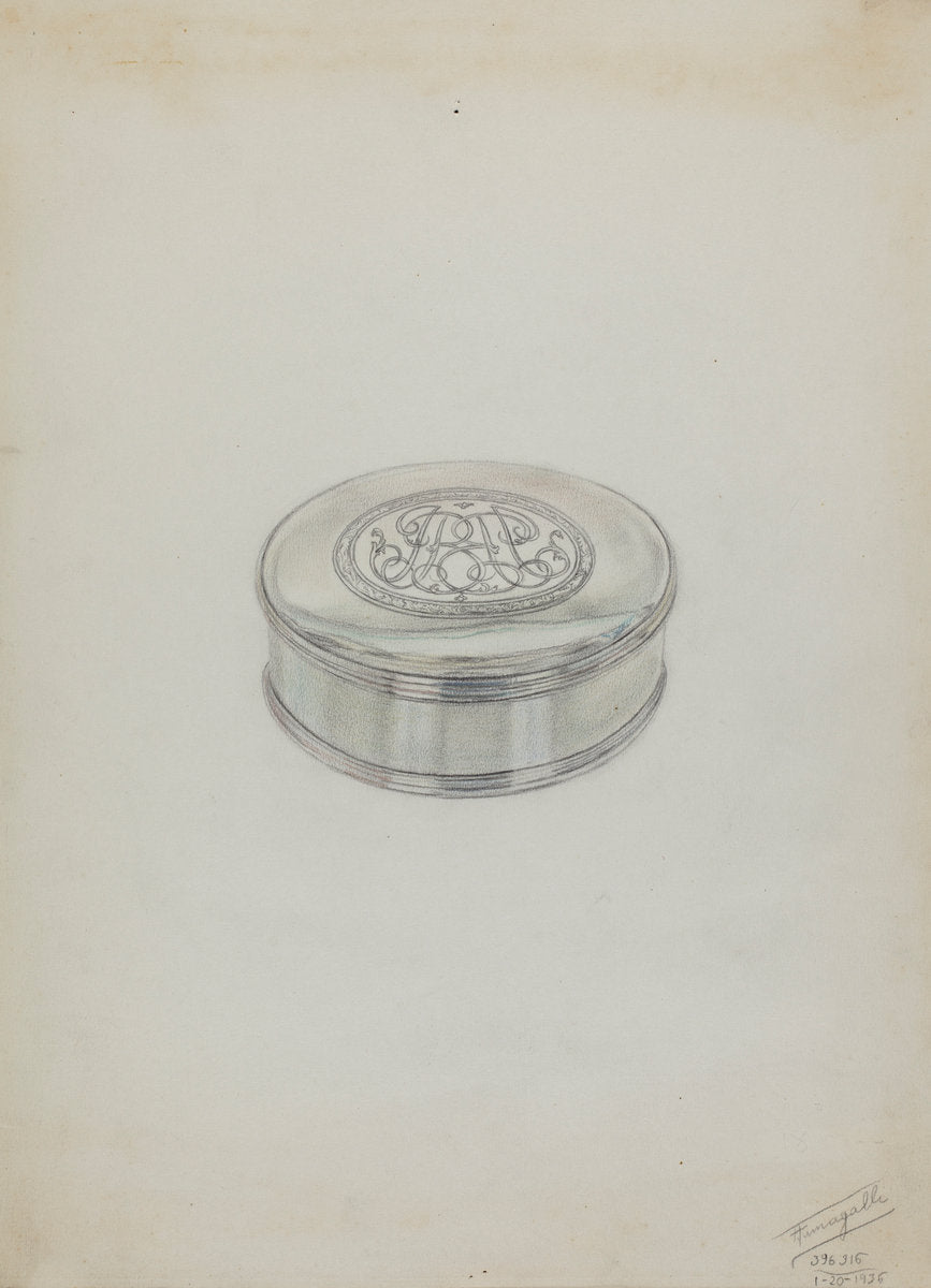 Silver Box by Frank Fumagalli (American, active c. 1935), 16X12"(A3)Poster Print