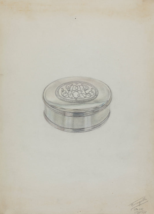 Silver Box by Frank Fumagalli (American, active c. 1935), 16X12"(A3)Poster Print