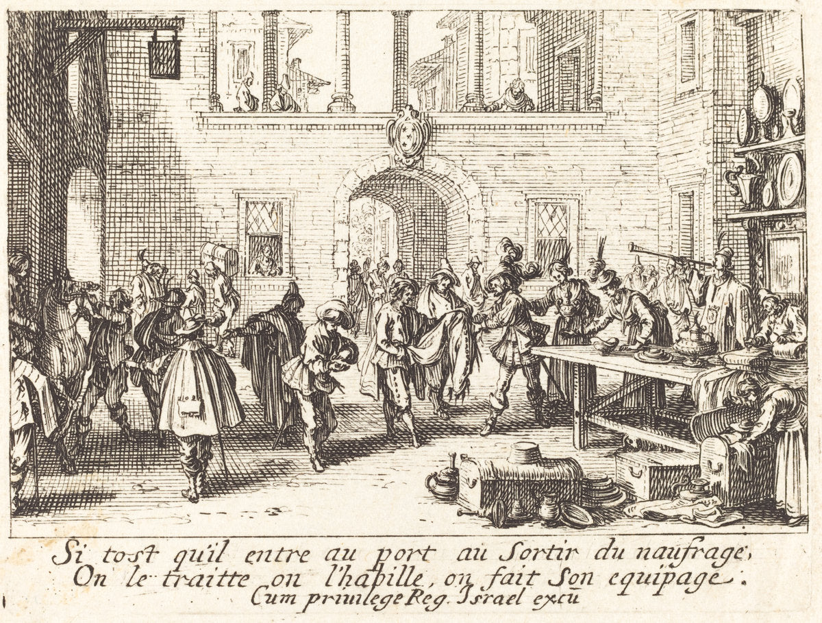 The Parents Bestow Gifts by Jacques Callot (French, 1592 - 1635), 16X12"(A3)Poster Print