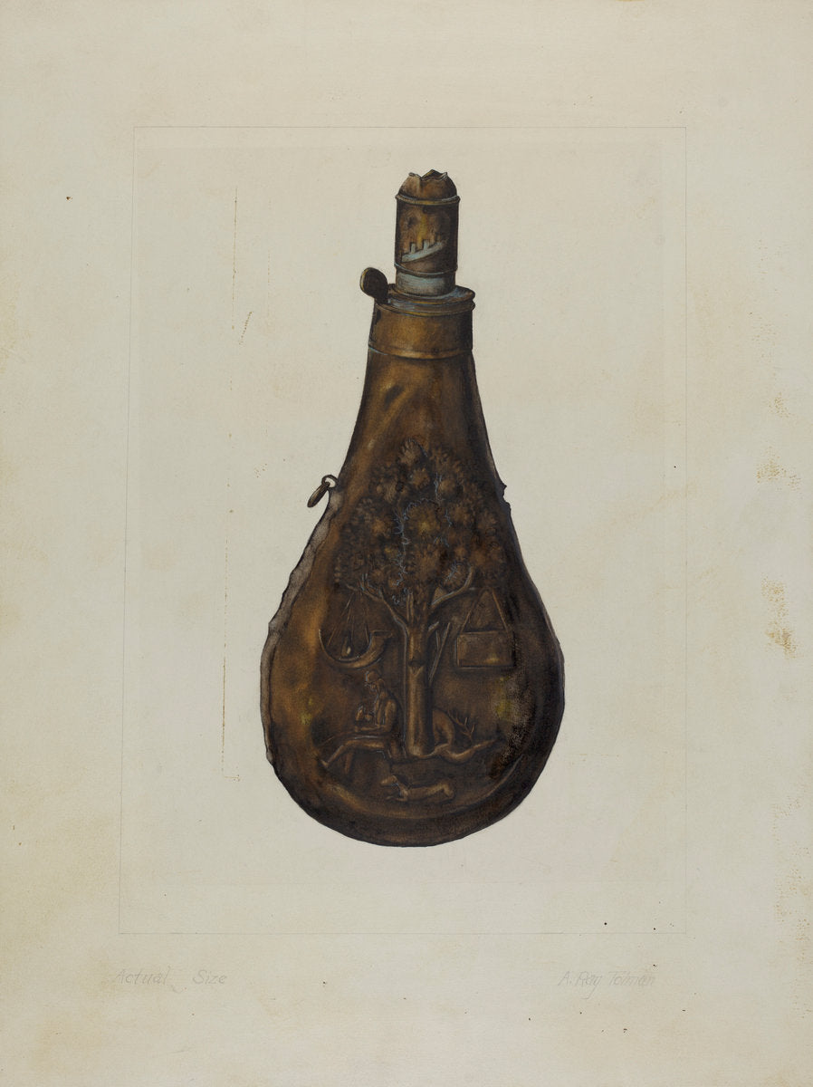 Powder Flask by A.R. Tolman (American, active c. 1935), 16X12"(A3)Poster Print