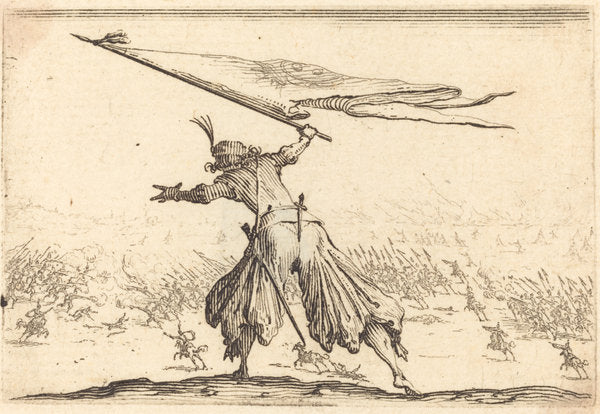 Standard Bearer by Jacques Callot (French, 1592 - 1635), 16X12"(A3)Poster Print
