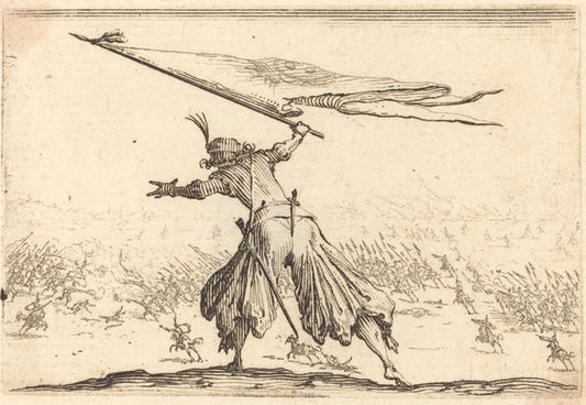 Standard Bearer by Jacques Callot (French, 1592 - 1635), 16X12"(A3)Poster Print