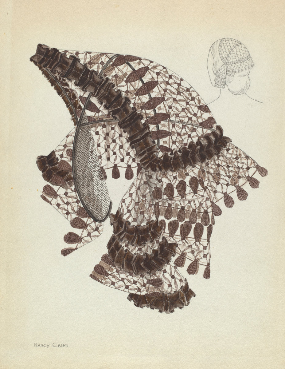 Headdress by Nancy Crimi (American, active c. 1935), 16X12"(A3)Poster Print
