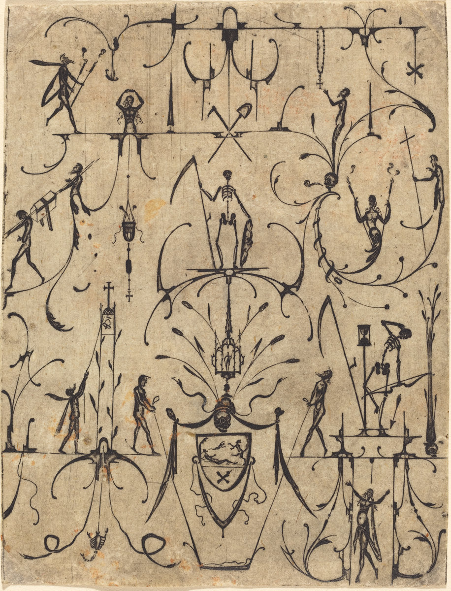 Ornament by Master B.H.M. (French (?), active 16th century), 16X12"(A3)Poster Print