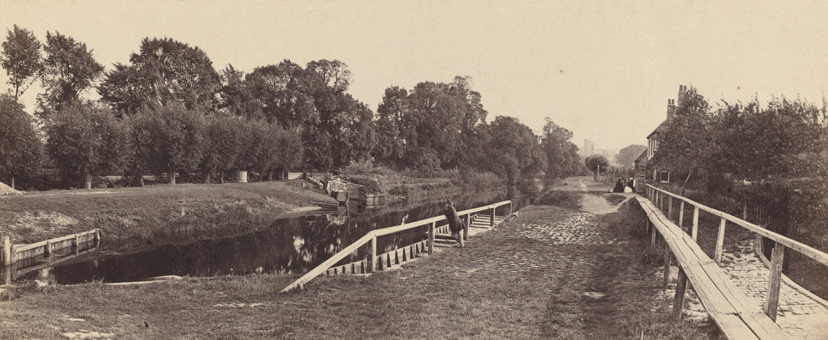 Windsor Lock by Victor Albert Prout (British, active 1850s - 1860s), 16X12"(A3)Poster Print