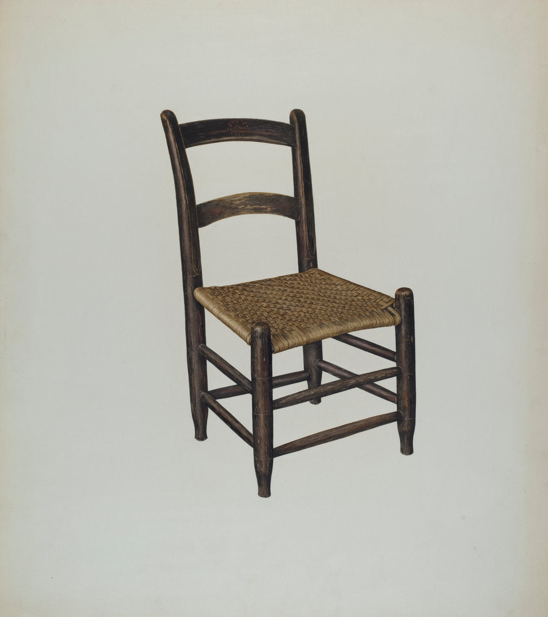 Cane Bottom Chair by Laurette Gauthier (American, active c. 1935), 16X12"(A3)Poster Print