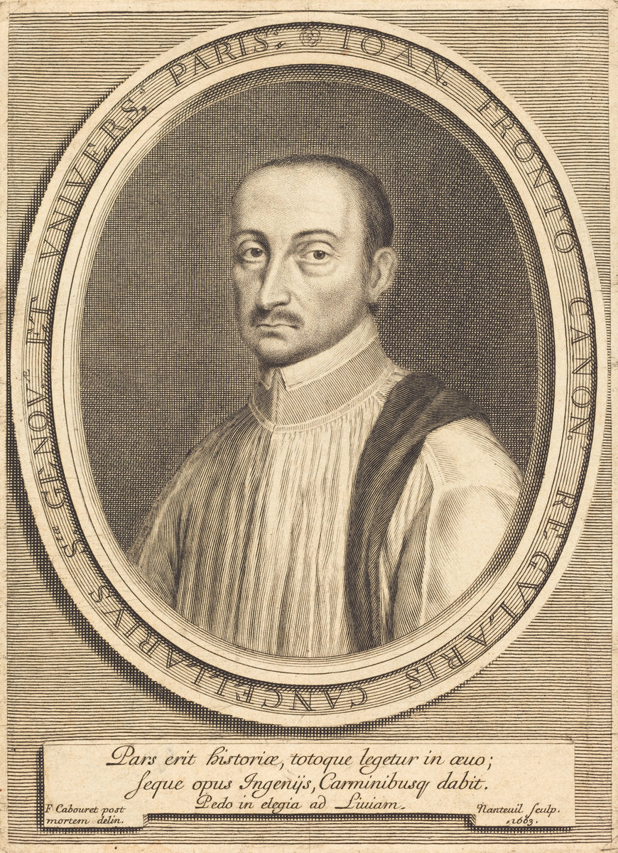 Jean Fronteau by Robert Nanteuil after F. Cabouret (French, 1623 - 1678), 16X12"(A3)Poster Print