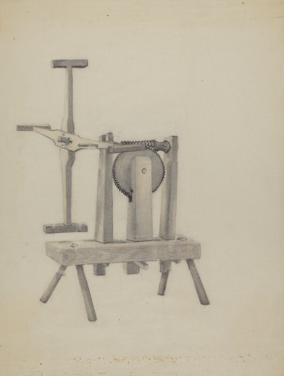 Spinning Wheel by Irene Malawicz (American, active c. 1935), 16X12"(A3)Poster Print