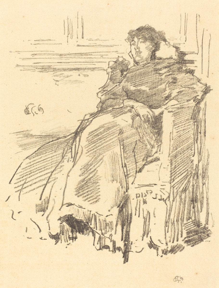 La Robe Rouge by James McNeill Whistler (American, 1834 - 1903), 16X12"(A3)Poster Print
