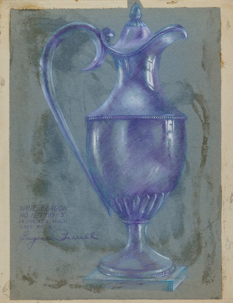 Silver Wine Flagon by Eugene Barrell (American, active c. 1935), 16X12"(A3)Poster Print