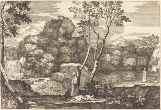 The Levite and the Priest Pass the Man Without Helping Him by Sébastien Bourdon (French, 1616 - 1671), 16X12"(A3)Poster Print