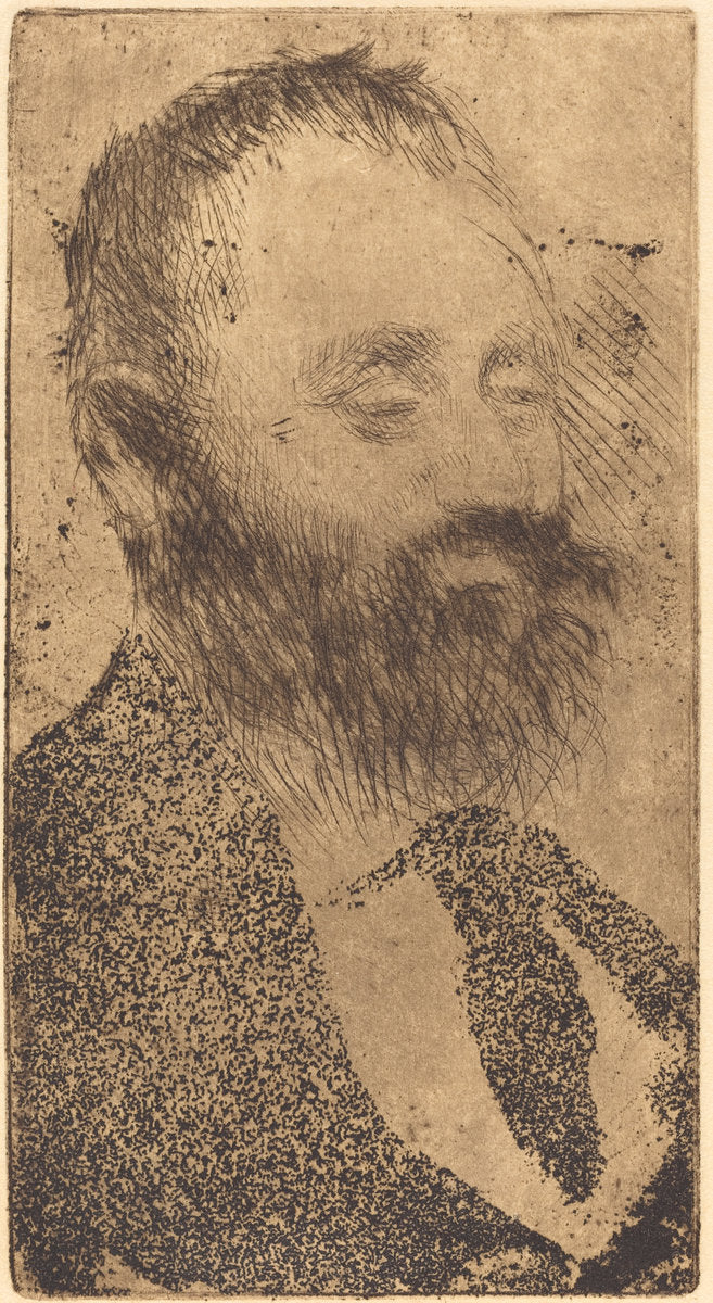 Alphonse Hirsch by Edgar Degas (French, 1834 - 1917), 16X12