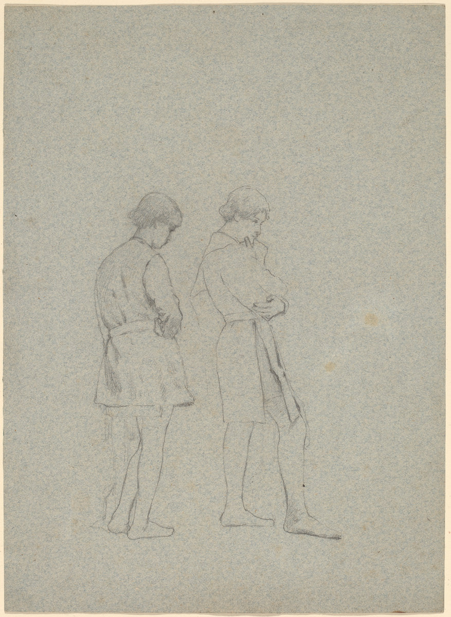 Studies for Elaine by Thomas Hovenden (American, 1840 - 1895), 16X12"(A3)Poster Print