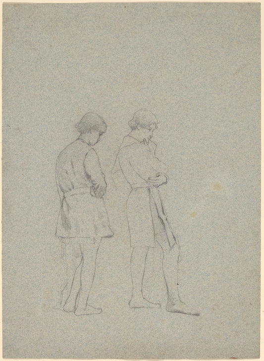Studies for Elaine by Thomas Hovenden (American, 1840 - 1895), 16X12"(A3)Poster Print