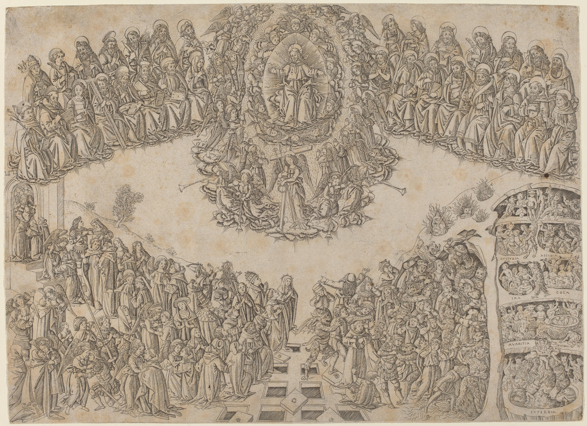 The Last Judgment by Francesco di Lorenzo Rosselli after Fra Angelico (Italian, 1445 - 1513 or before), 16X12"(A3)Poster Print