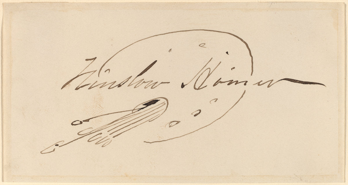 Signature in Palette by Winslow Homer (American, 1836 - 1910), 16X12"(A3)Poster Print