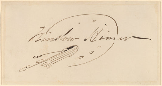 Signature in Palette by Winslow Homer (American, 1836 - 1910), 16X12"(A3)Poster Print