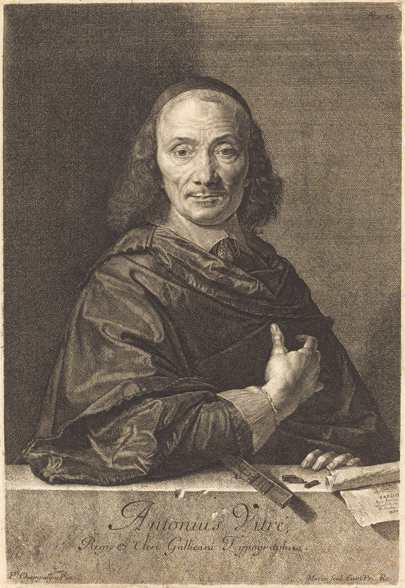 Antoine Vitre by Jean Morin after Philippe de Champaigne (French, c. 1600 - 1650), 16X12"(A3)Poster Print