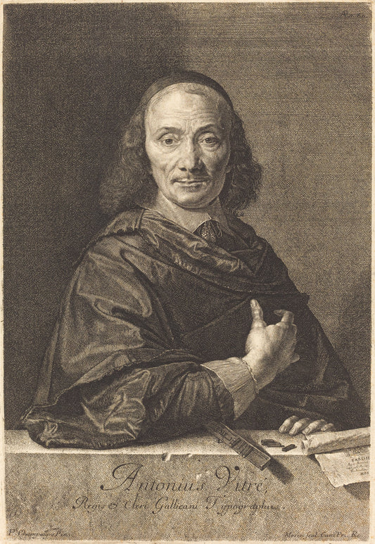 Antoine Vitre by Jean Morin after Philippe de Champaigne (French, c. 1600 - 1650), 16X12"(A3)Poster Print