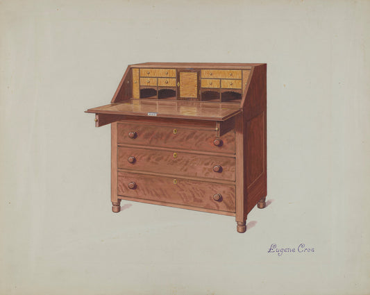 Desk by Eugene Croe (American, active c. 1935), 16X12"(A3)Poster Print